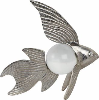 Sagebrook Home 10X6in Metal Fish With Acrylic Ball