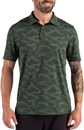 Cutter & Buck Epic Comfort Camo Regular Fit Polo in Hunter at Nordstrom, Size Xxx-Large R
