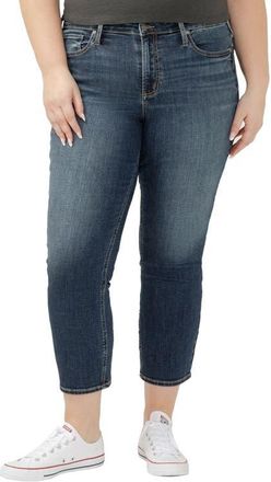 Silver Jeans Co Most Wanted Ankle Straight Leg Jeans in Indigo at Nordstrom, Size 14W X 27