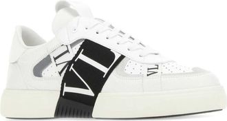 Valentino Garavani Mens White Leather Vl7n Sneakers Bianconerobiabiaghiacciobiane