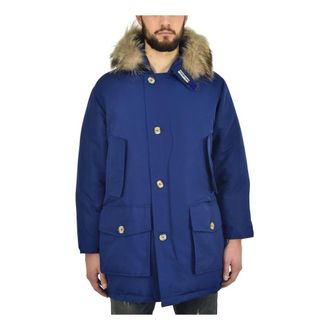Woolrich Winter Jassen - Heren - Winterjassen - Blauw - XS - Katoen - Jassen