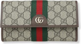 Gucci Ophidia Continental Portemonnee - Dames - Accessoires - Beige - Maat: ONE Size Flanel