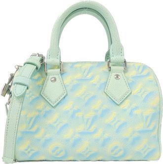 Louis Vuitton Silver Leather Boston Bag (Pre-Owned)