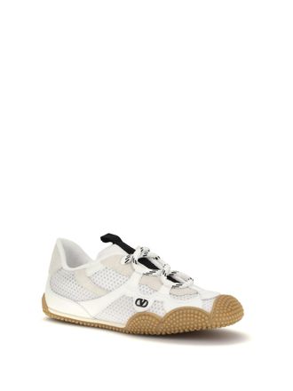 Valentino Garavani Womens Amphibia Sneakers Bianco-Bia-Trasp-Bia-Bia-Nero-Mi Bianco/bia-trasp/bia/bia/nero/mi