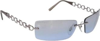 Ferragamo Pre-owned Zonnebril - Dames - Vintage Accessoires - Blauw - ONE Size - Vintage