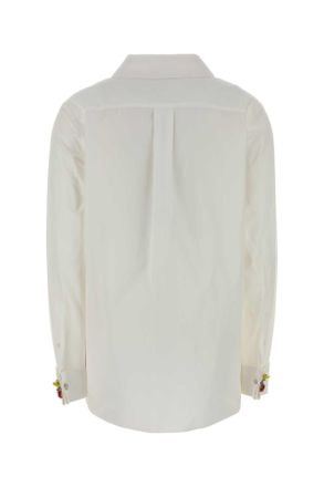 Loewe S540y05xcd White Exterior: Cotton Camicie Shirt