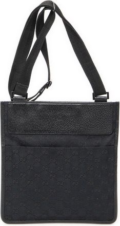 Gucci Pre-owned Womens Small Flat Messenger Shoulder Bag - Black - One Size