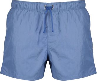 Givenchy Beachwear, male, Blue, Size: S Swim Shorts with Paris Embroidery