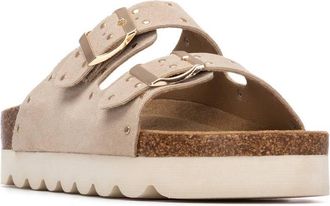Xti Womens Refresh Collection Eyelets Double Strap Buckle Flat Sandals
