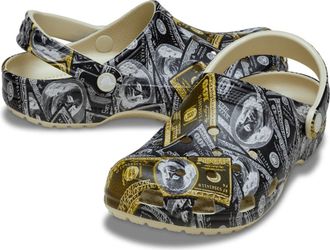 Crocs Mens Crocs Classic Money 211968-2Y2 Clogs Bone Printed Comfort Shoes JAX530