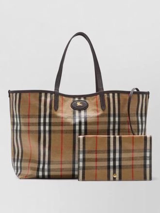 Burberry highlands medium canvas shoulder bag
