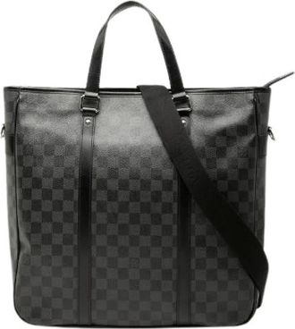 Louis Vuitton Pre-owned Tote Bags, male, Black, Size: ONE SIZE Pre-owned Damier Graphite Tadao PM 2way bag