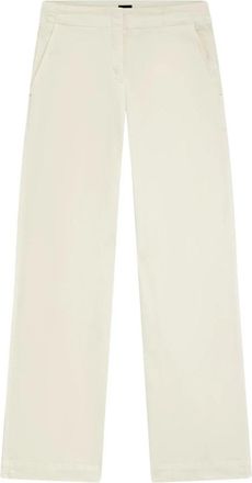 HUGO BOSS C Tahilone 1 D Broek - Dames - Wijde Broeken - Wit - L - Katoen - Broeken