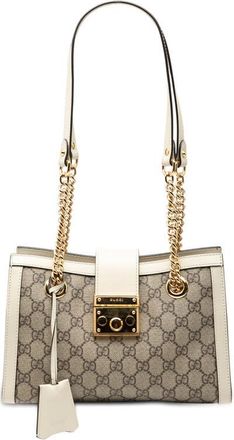 Gucci Pre-owned Gucci Small GG Supreme Padlock Tote 498156 204046