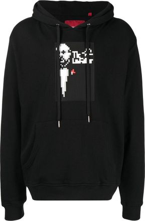 Mostly Heard Rarely Seen Mobstergraphic-print pullover hoodie - men - Cotton/Spandex/Elastane - L - Black