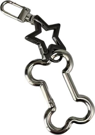 Generic Stylish Hollow Bone Key Holder Fashion Key Charm Metal Keyring Accessory, As Shown in the Figure, as described