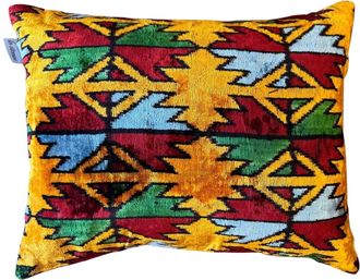 Les-Ottomans Coj&iacute;n de terciopelo de seda (una cara)