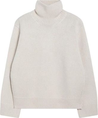 Toteme Oversized Lamswol Coltrui - Dames - Coltruien - Beige - XS - Wol - Truien & Vesten