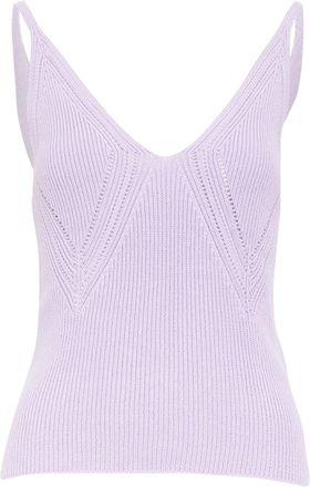 Jil Sander pointelle ribbed knit tank top