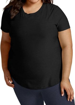 Beyond Yoga Featherweight On The Down Low Tee - Plus In Darkest Night