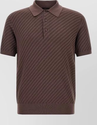Brioni silk cashmere polo shirt