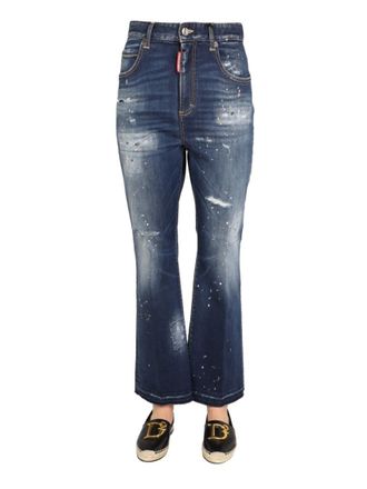 Dsquared2 Denim Flared High Rise Jeans