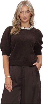 Notre-V Nv-Ilana Sweater - Dames - Truien - Bruin - Maat: S Wol