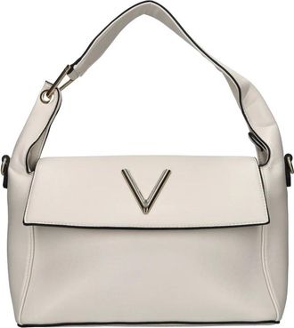 Mario Valentino Tassen, Dames, Beige, ONE Size, Leer, Hills Flap Bag