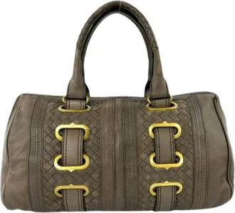 Bottega Veneta Pre-owned Handbags, female, Brown, Size: ONE SIZE Pre-owned Boston Bag