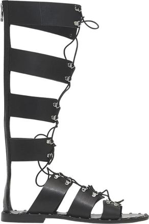 Pinko Leren sandaal in Selenio-stijl - Dames - Sandalen - Zwart - 37 EU - Schoenen