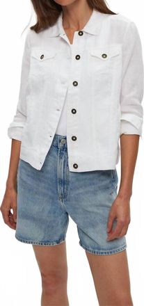 Michael Stars Jean Linen Jacket In White