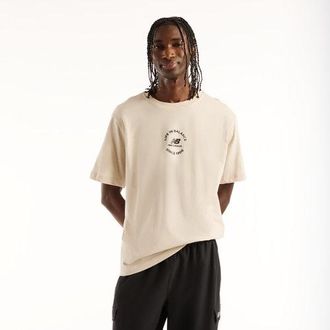 New Balance Hombre Life In Balance Oversized Tee en Gris, Algod&oacute;n, Talla 2XL
