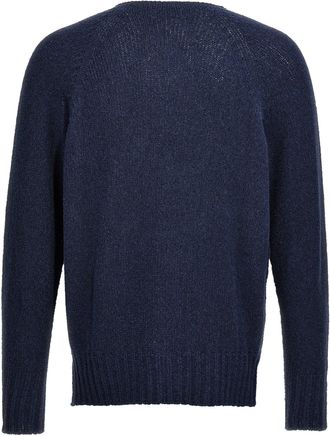 Maryya Cotton-Blend V-Neck Sweater - Navy