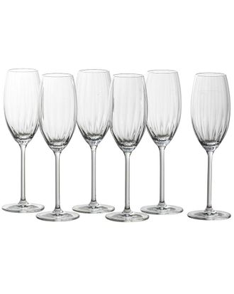 Zwiesel Glas Set Of 6 Prizma 9.7Oz Champagne Flutes