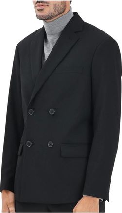 A|X Armani Exchange Jassen, Heren, Zwart, L, Wol, Giacca Doppiopetto
