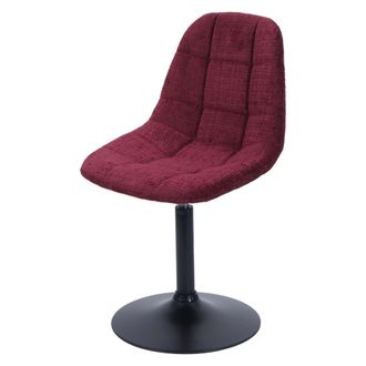 Hhg Nunca Usado] Silla De Comedor Hhg 893, Silla De Cocina Silla Giratoria, Acero Mvg Tela/textil Chenilla (465g/m&sup2;), Burdeos