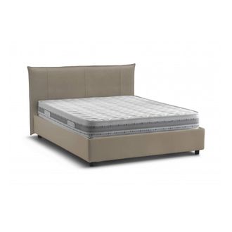 Talamo Italia Talamo Italia - Cama Matrimonial Flavia, Cama Contenedor Con Revestimiento De Tela, 100% Made In Italy, Apertura Frontal, Con Colch&oacute;n De 160x190 Cm In