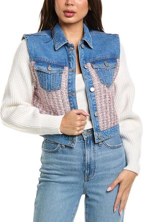 Maje Wool-Blend Denim Jacket