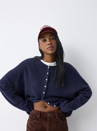 Twik Womens Roll-edge Cardigan Sweater