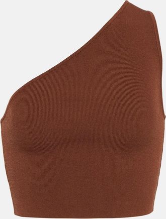 Staud Lexi ribbed-knit cropped top