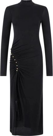 Roberto Cavalli Kleedjes, Dames, Zwart, 2Xs, Jurk met ruchedetail