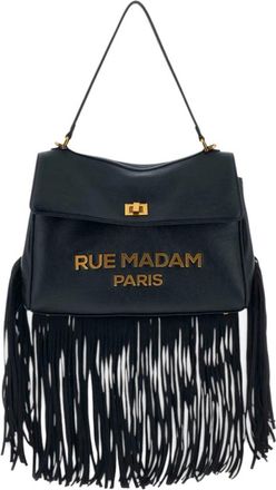 Rue Madam Grote Schoudertas - Dames - Schoudertassen - Zwart - ONE Size - Katoen - Tassen