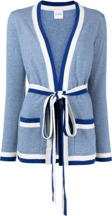 Madeleine Thompson belt-waist knitted cardigan - women - Wool/Cashmere - S - Blue