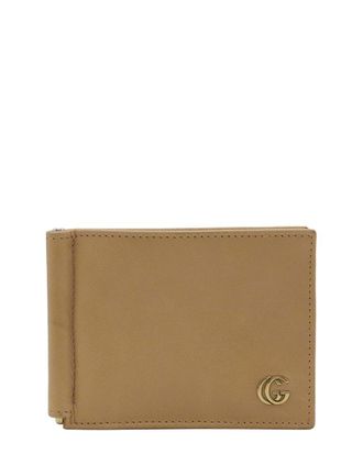 Gucci Beige Leather Double G Bifold Wallet (Authentic Pre-Loved)