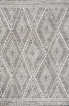 Jonathan Y Designs Rih Moroccan Style Diamond Area Rug in Gray/ivory at Nordstrom, Size 3Ft 0In X 5Ft 0In