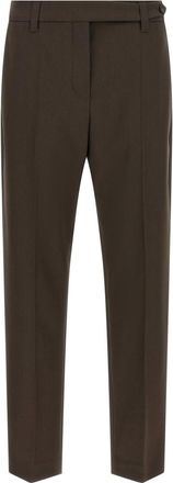 Brunello Cucinelli Brown Tapered Flat Front Pants