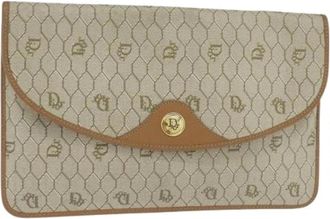Dior Pre-owned Clutches, female, Beige, Size: ONE SIZE Pre-owned Vintage Clutch Bag