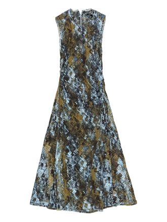 Bimba & Lola snakeskin-print dress - women - Viscose - L - Blue