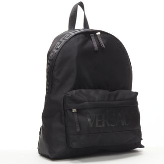 Versace La Greca 90s logo nylon backpack bag