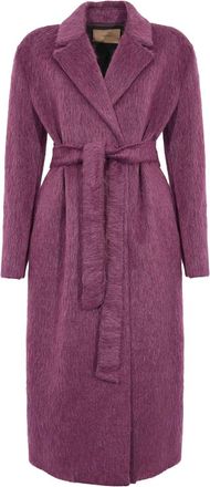 Twinset Double-Breasted Wool Blend Coat